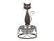 Miska pro zvířata v ozdobném kovovém stojanu s kočkou –  Ø 19*32 cm