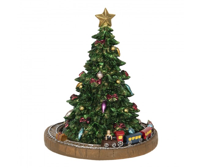 Hrací vánoční stromek s vláčkem - Ø 15*18 cm