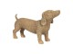 Hnědozlatá dekorace psa Chien - 39*14*24 cm