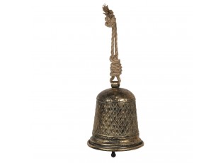Dekorační kovový zvonek s patinou - Ø 16*16 cm