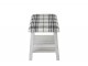 Bílá dřevěná lavice textilním sedákem Matte - 80*40*44cm