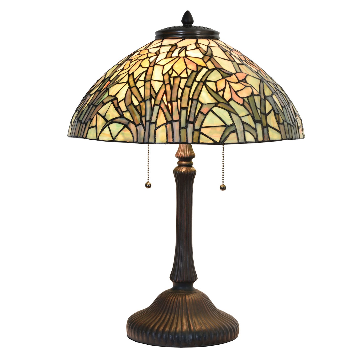 Stolní Tiffany lampa Aglaie – Ø 40*60 cm E27/max 3*60W Clayre & Eef