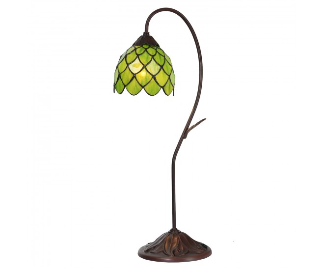 Vitrážová stolní lampa Tiffan Fleuron – Ø 28*60 cm E14/max 1*40W