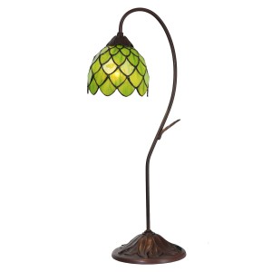 Vitrážová stolní lampa Tiffan Fleuron – Ø 28*60 cm E14/max 1*40W