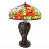 Vitrážová lampa Tiffany s andělem Fabienne – Ø 57*83 cm E27/max 3*60W