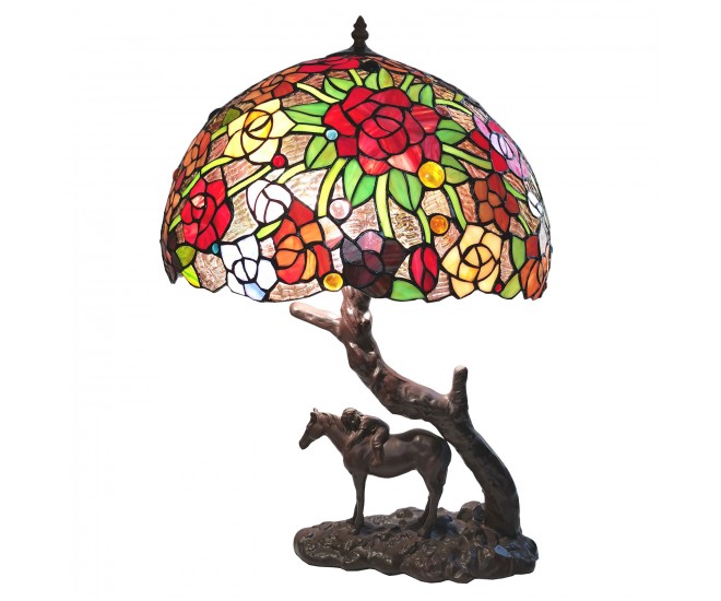 Stolní lampa Tiffany Cunégonde – Ø 43*58 cm E27/max 2*60W