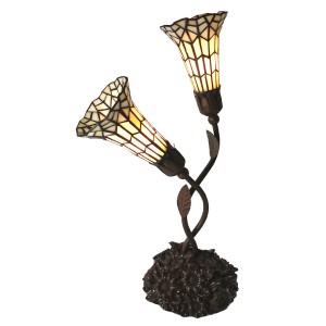 Tiffany stolní lampa Carillon - 34*25*58 cm E14/max 2*25W