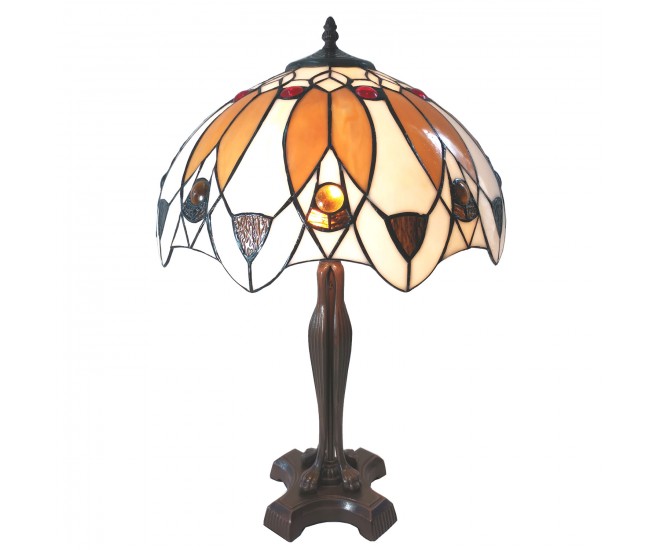 Stolní lampa Tiffany Avelline – Ø 41*57 cm E27/max 2*60W