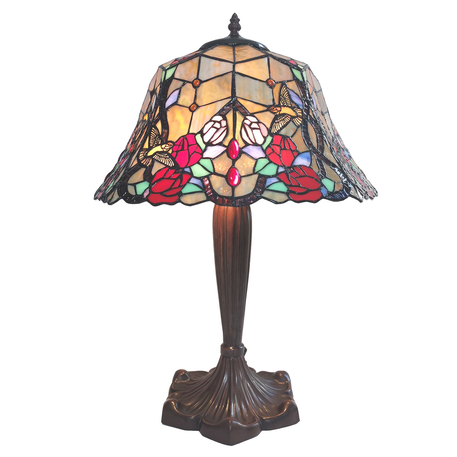 Stolní lampa Tiffany Veronique – Ø 42*58 cm E27/max 2*60W Clayre & Eef