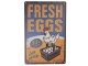 Nástěnná kovová cedule Fresh eggs - 20*30 cm