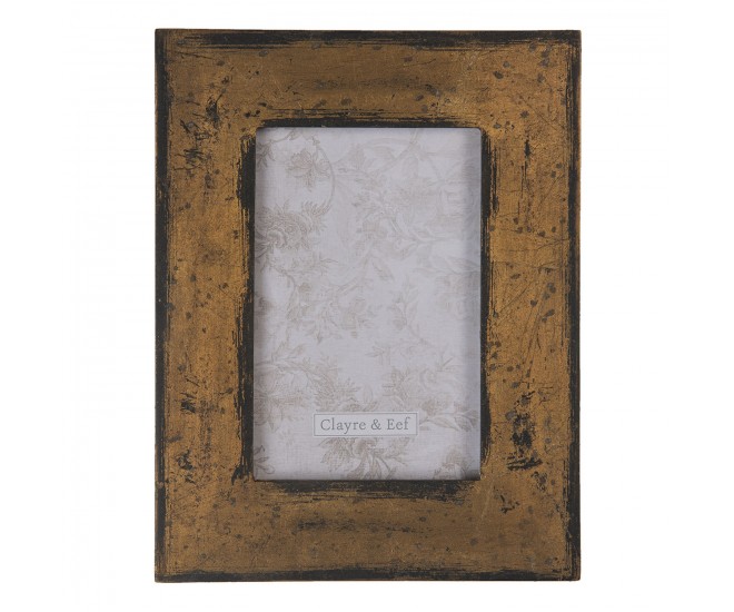 Bronzovo-hnědý fotorámeček s patinou - 17*1*22 cm / 10*15 cm