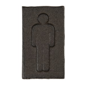 Kovová cedulka pánské toalety - 6*1*11 cm
