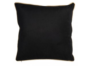 Černý sametový polštář s čápy - 45*45 cm