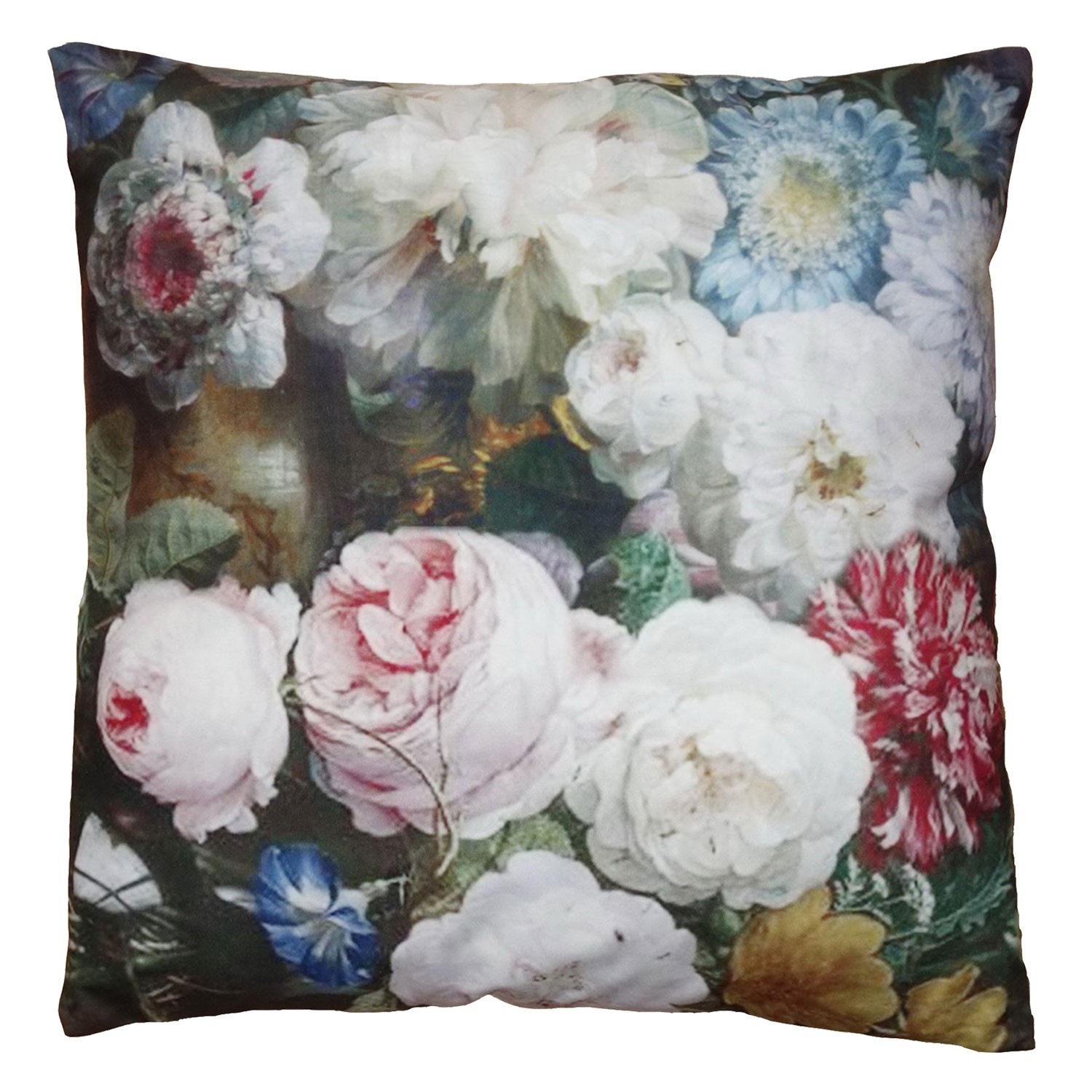 Sametový povlak na polštář s rozkvetlými květy Manon - 45*45 cm Clayre & Eef