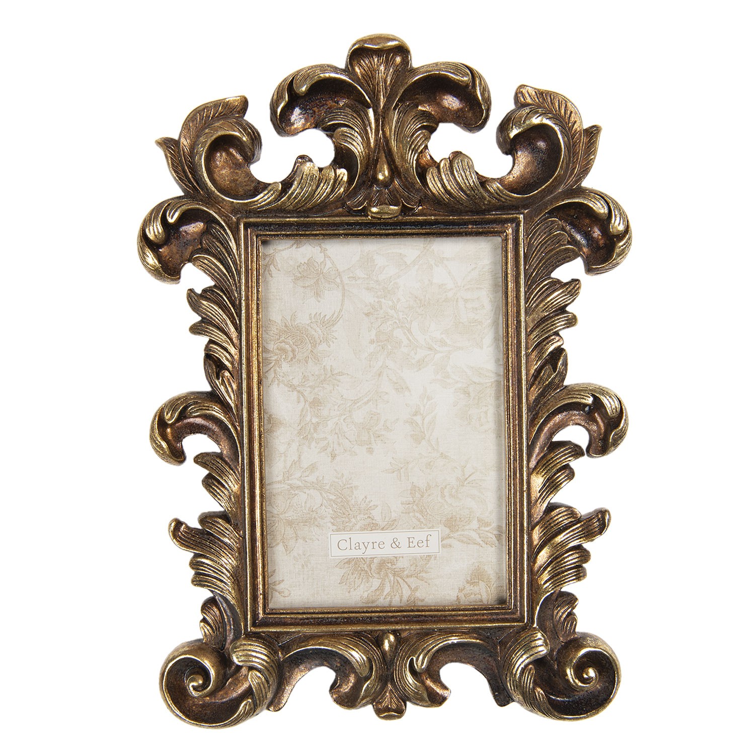 Antik zlatý fotorámeček s ornamenty - 18*2*27 cm / 10*15 cm
