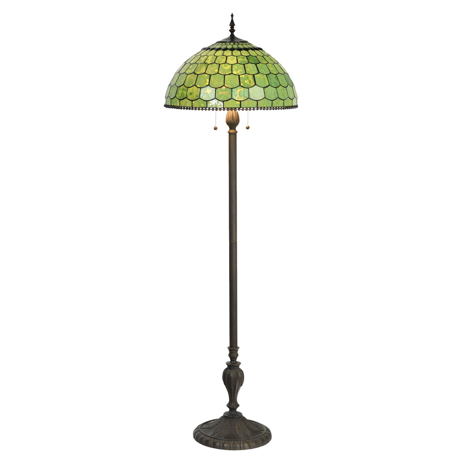 Stojací Tiffany lampa Amarante – Ø 51*165 cm E27/max 3*60W
