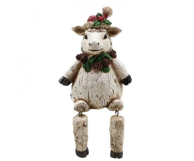 Dekorace sedící vánoční ovečka - 7*7*10 cm