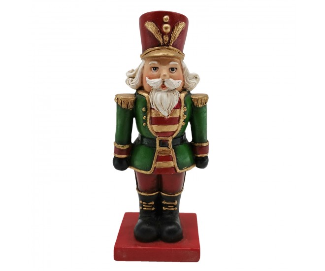 Vánoční dekorace figurka Louskáček s červeným kloboukem - 6*5*15 cm