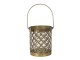 Zlatý kovový svícen Deline – Ø 13*16 cm Clayre & Eef