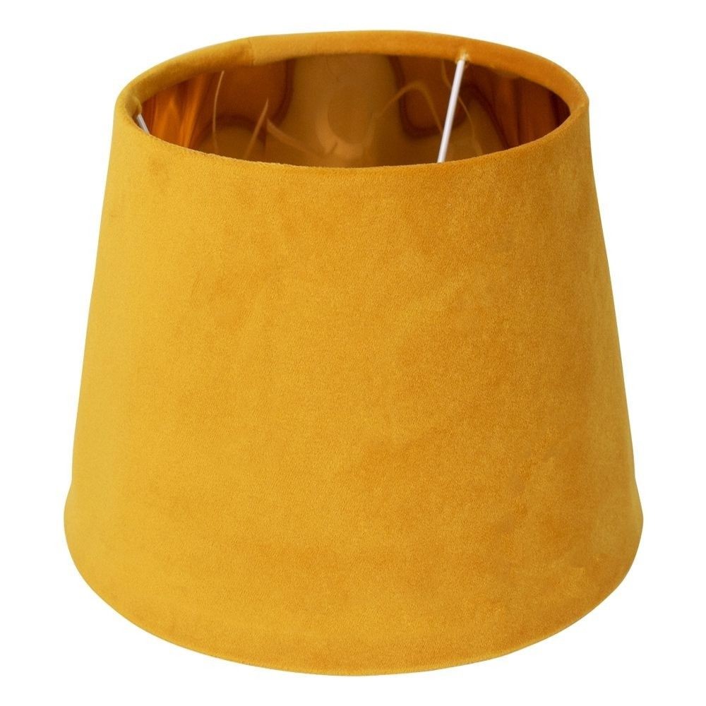 Levně Sametové medově zlaté stínidlo se zlatým vnitřkem Honey - Ø46*25cm/ E27 DCLKHG25