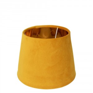 Sametové medově zlaté stínidlo se zlatým vnitřkem Honey - Ø 24*16cm/ E27