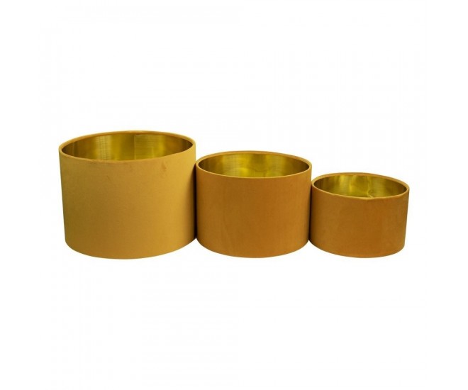 3ks sametové medově zlaté stínidlo Honey - Ø25*Ø30*Ø35cm/ E27 Mars & More 