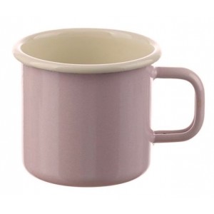 Růžový smaltovaný hrnek Pink dot - Ø8*8cm - 250ml
