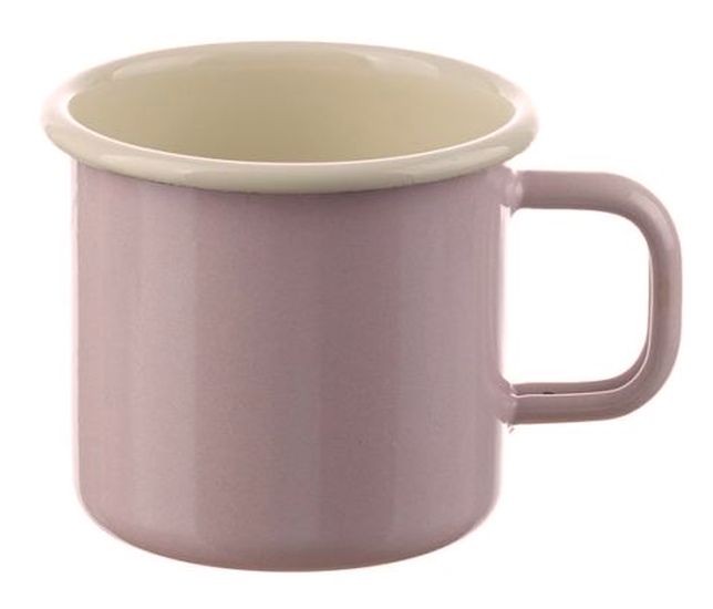 Růžový smaltovaný hrnek Pink dot - Ø8*8cm - 250ml