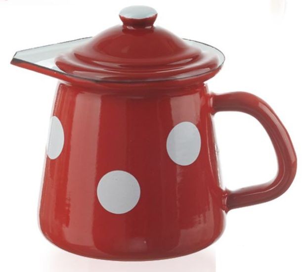 Červené víčko k mlékovce s puntíky Red dot - 7cm