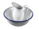 Kovový stojan s lavórem a džbánem White blue - Ø43*82cm