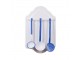 Sada 3ks modrých smaltovaných naběraček White blue - 8-10cm