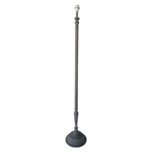 Šedá dřevěná noha k lampě s patinou - Ø 24*147 cm E27