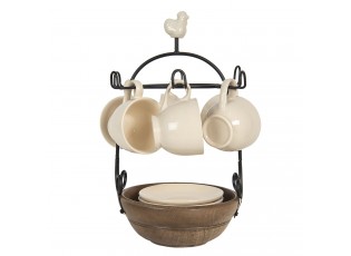 6x šálek s podšálkem na stojanu Chick  - Ø 17*33 cm