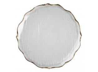 Skleněný talíř se zlatým okrajem Bayley-  Ø 27*2 cm