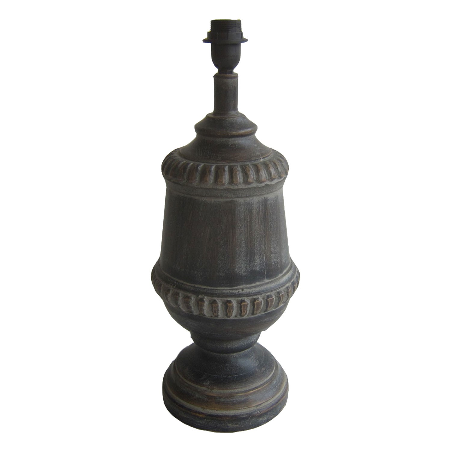 Šedá dřevěná noha k lampě Philippe - Ø 21*55 cm E27