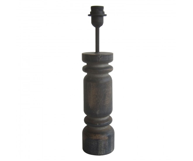 Šedá dřevěná noha k lampě Philippe - Ø 11*48 cm E27
