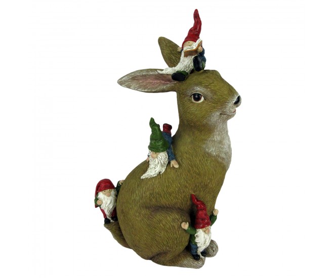 Dekorace králík s trpaslíky - 18*11*30 cm