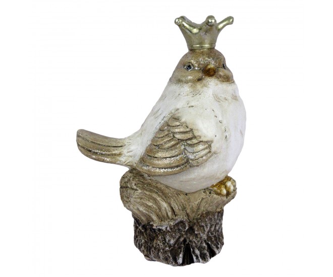 Dekorace ptáček s korunkou - 14*9*19 cm