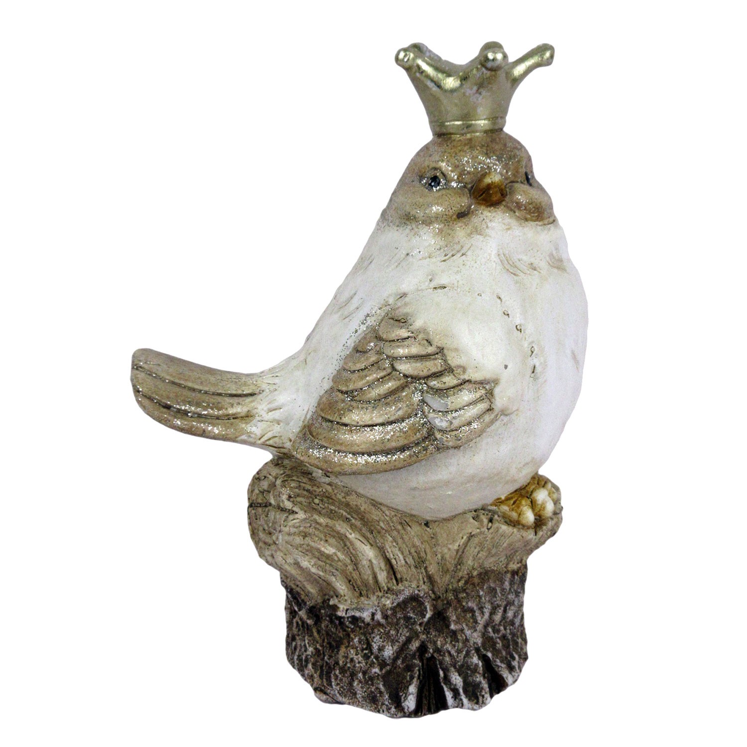 Dekorace ptáček s korunkou - 14*9*19 cm Clayre & Eef