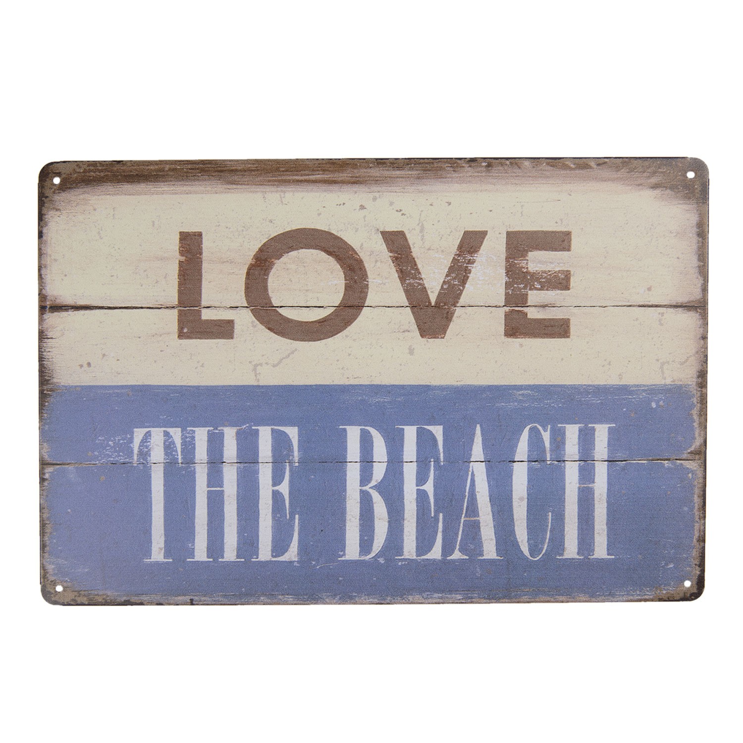 Kovová cedule s nápisem Love the Beach - 20*30 cm 6Y3522
