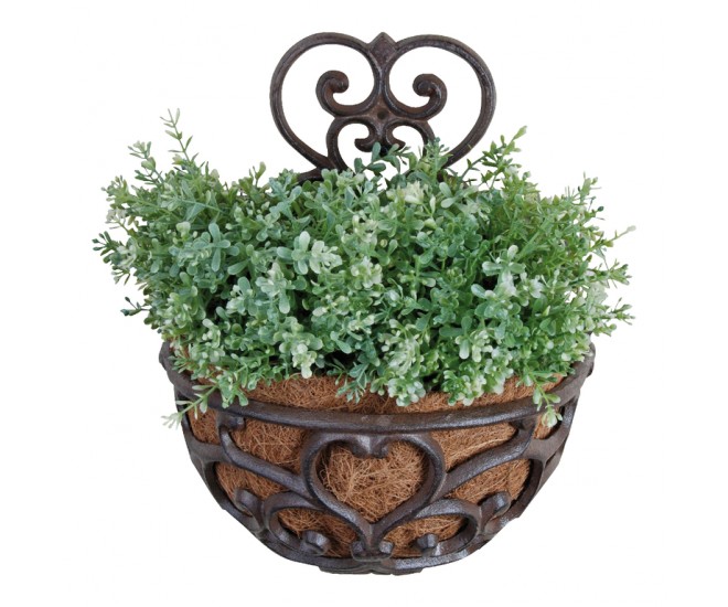 Nástěnný litinový květináč s ornamenty - 29*16*37 cm