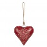 Závěsná plechová dekorace červené srdce - 16*4*16 cm Barva: červenáMateriál: kovHmotnost: 0,4 kg