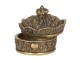 Šperkovnice ve tvaru zlaté koruny - 9*9*7 cm