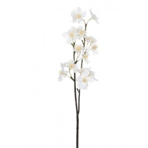 Větvička s bílými květy Julien - 8*5*46 cm