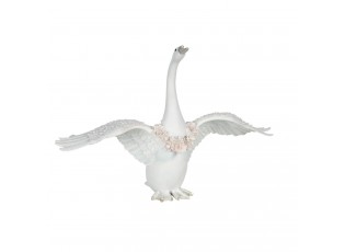 Dekorativní bílá labuť - 40*16*27 cm