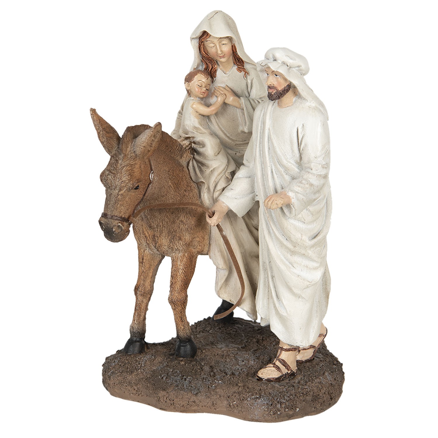 Marie  Josef s Ježíškem a oslíkem – 16*12*20 cm