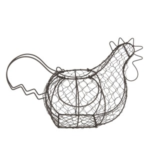 Drátěný stojan na vajíčka v designu slepice - 40*23*28 cm