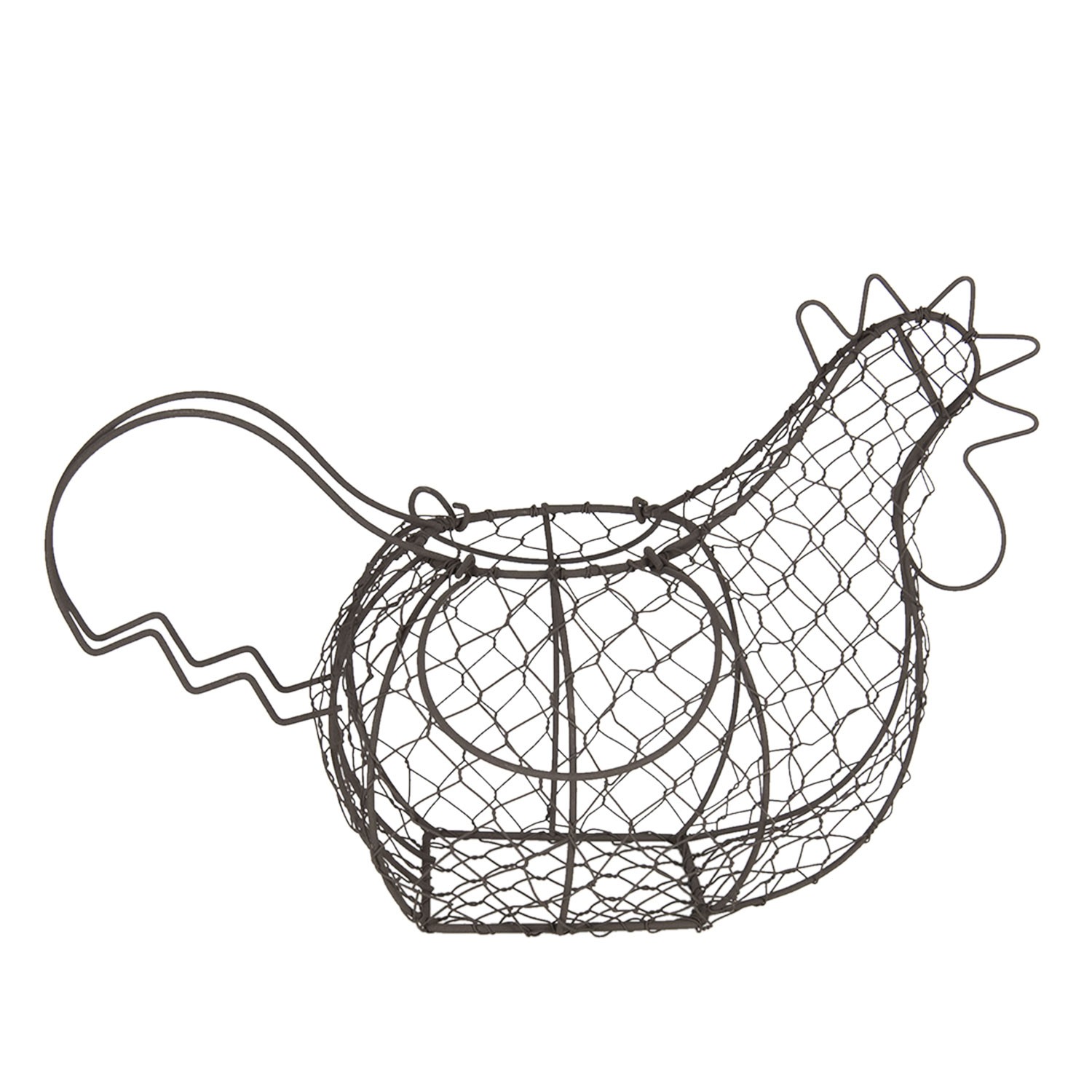Drátěný stojan na vajíčka v designu slepice - 40*23*28 cm