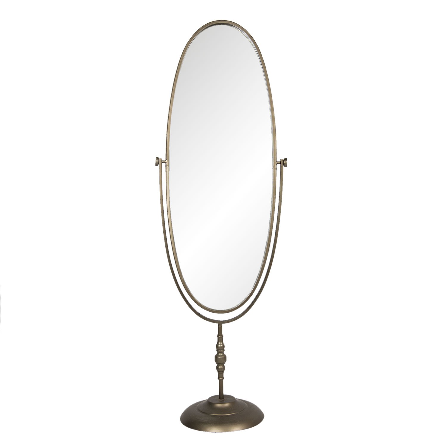 Velké stojací vintage zrcadlo ve zlatém rámu Desiree - 48*33*150 cm 52S214