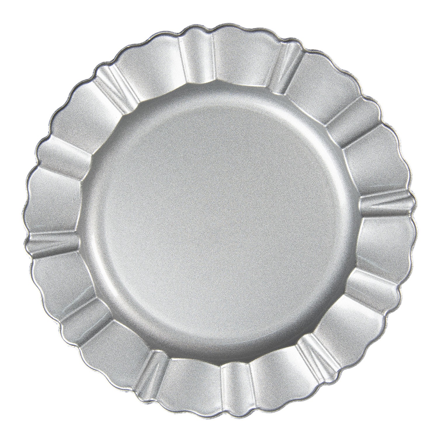 Stříbrný melaninový talíř / podnos - Ø 33 cm Clayre & Eef